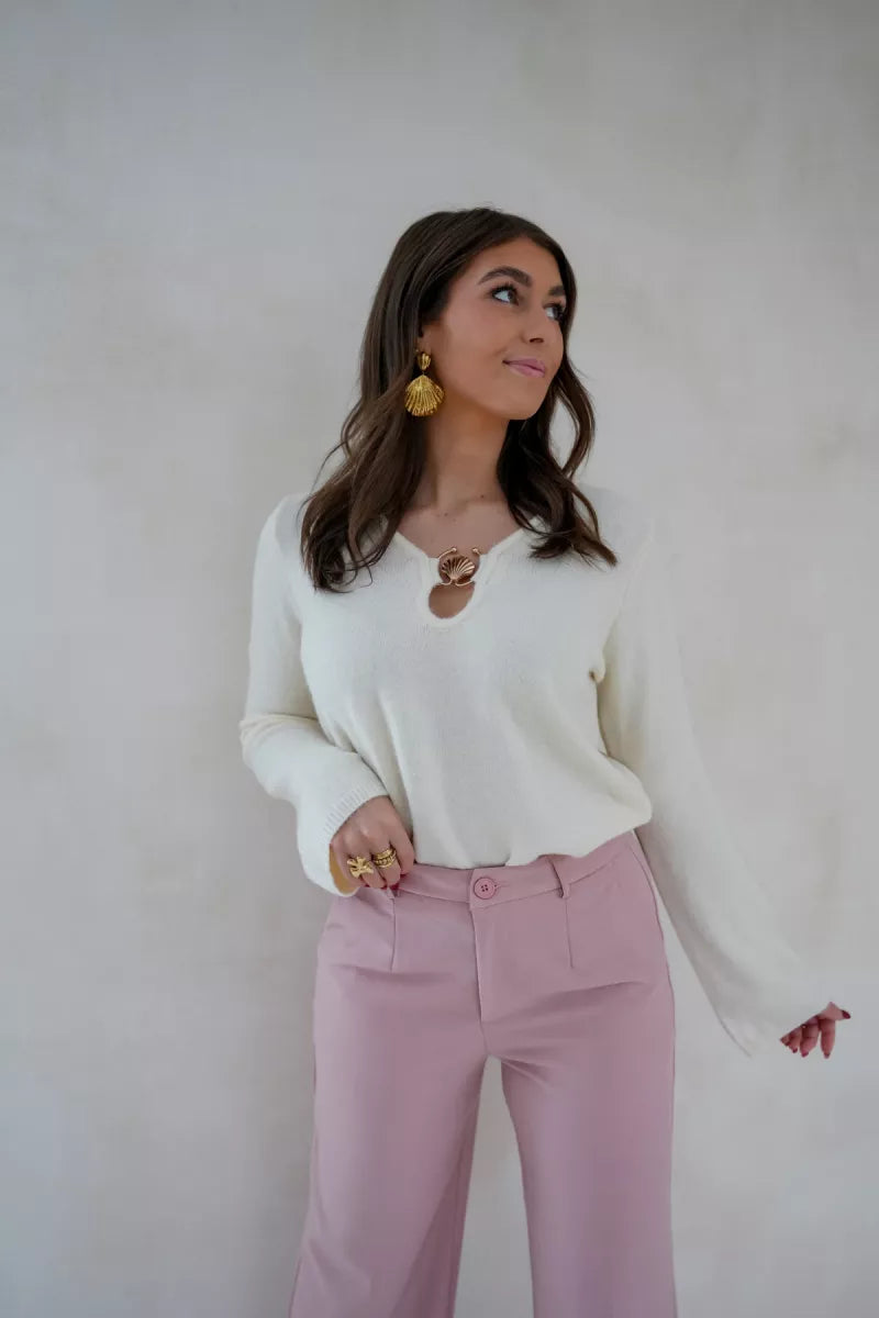 Shell Sweater Creme .
