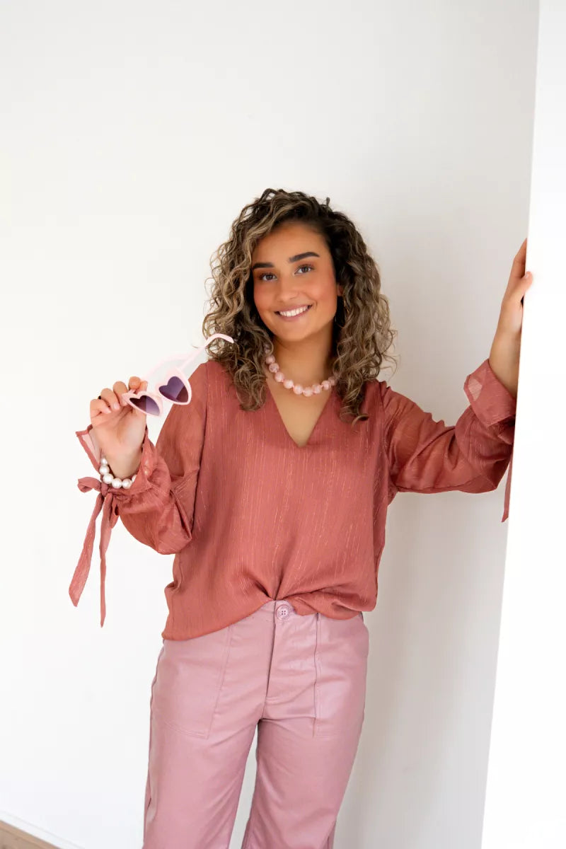 Lofty Manner Blouse Lora Maeve Pink