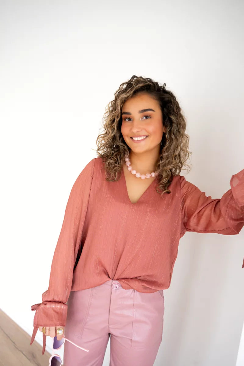 Lofty Manner Blouse Lora Maeve Pink