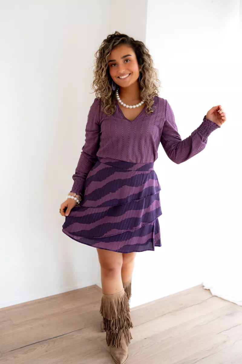 Lofty Manner Skirt Ayra Purple Faded