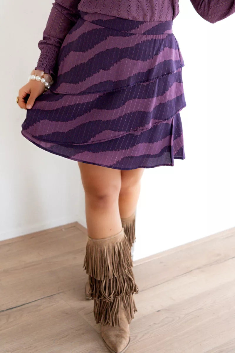 Lofty Manner Skirt Ayra Purple Faded