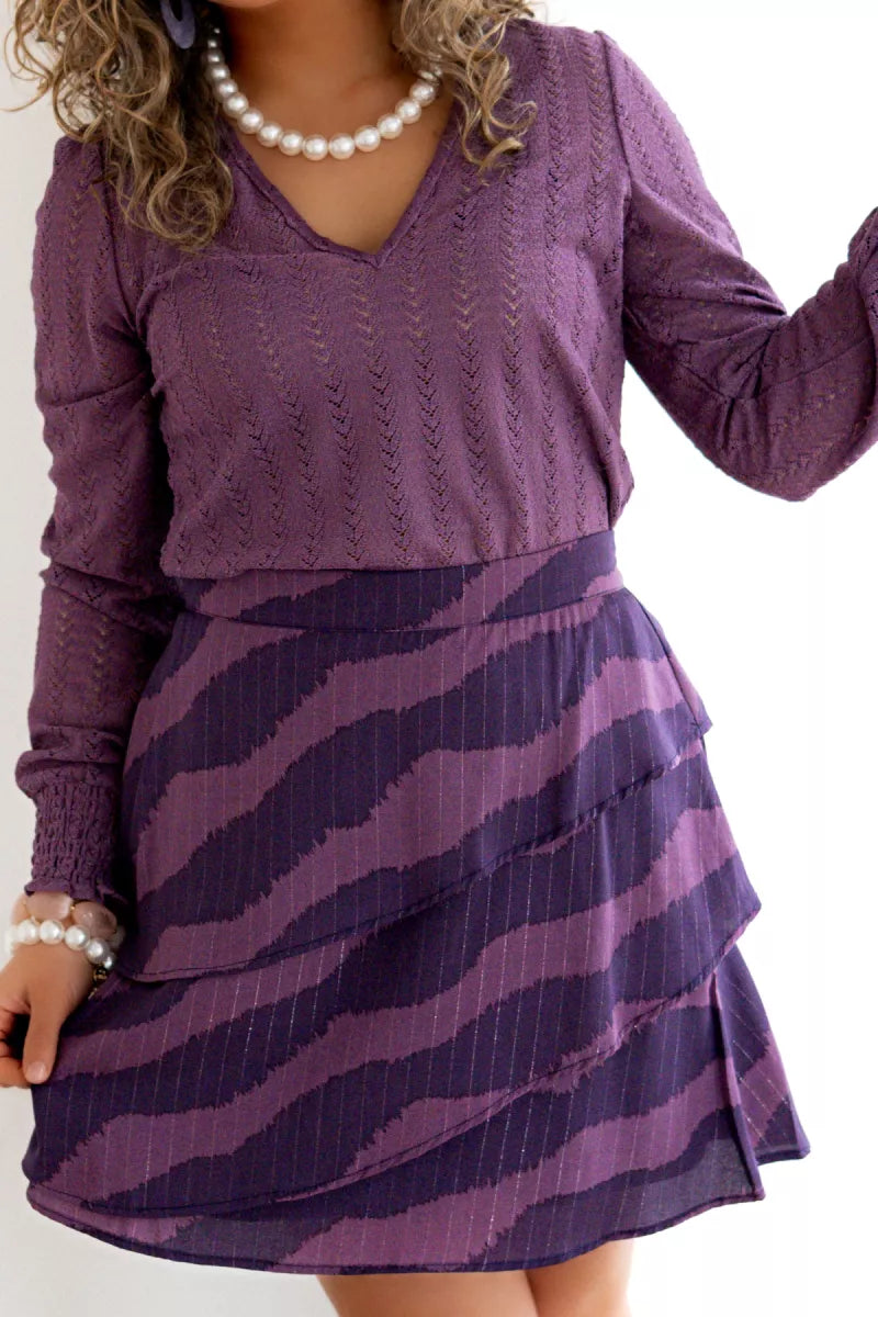 Lofty Manner Skirt Ayra Purple Faded