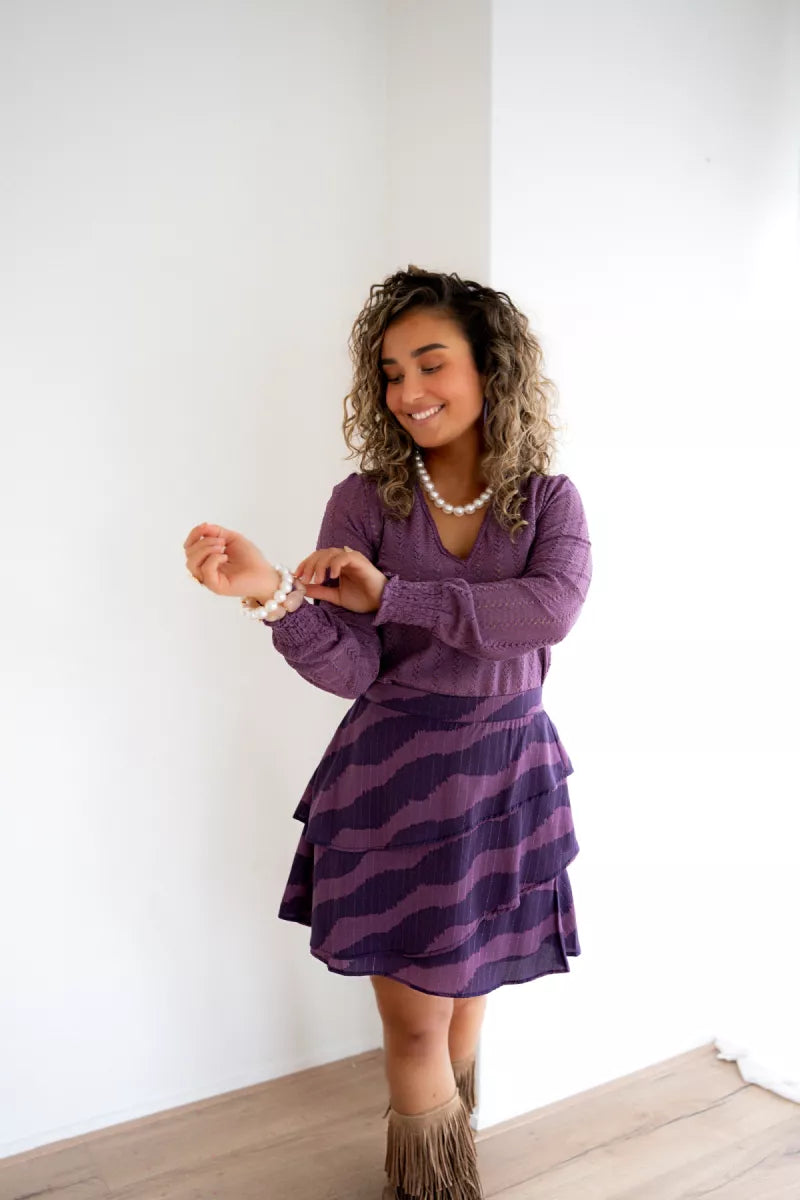 Lofty Manner Skirt Ayra Purple Faded