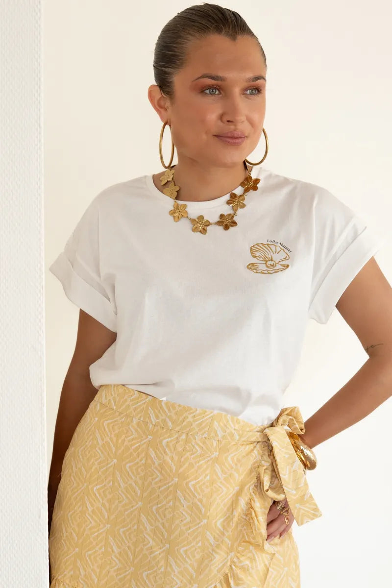 Lofty Manner T-shirt Nora Creme