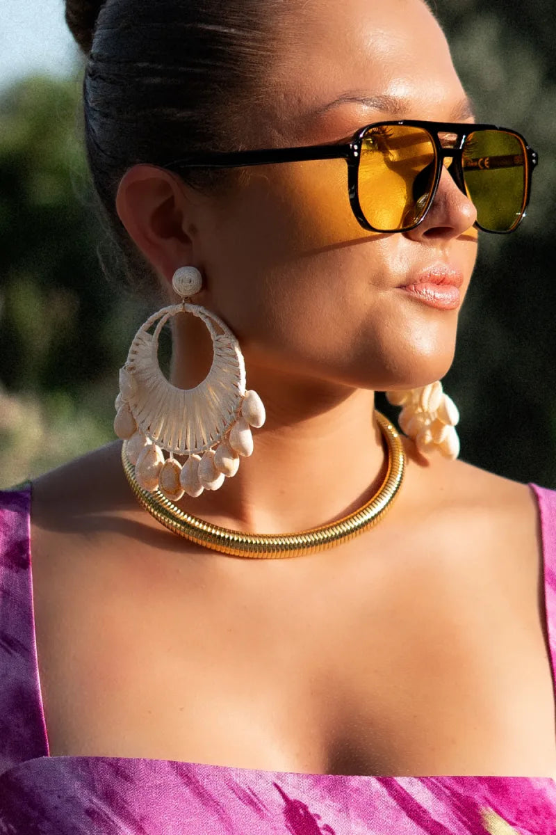 Shell Earrings Creme