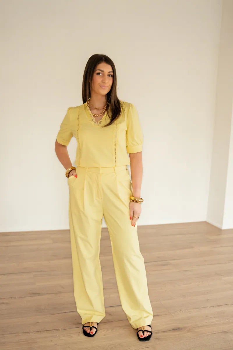 Mi Piace Trouser Yellow Lemon