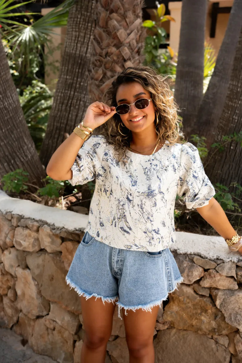 Lofty Manner Top Jessey Gold Blue