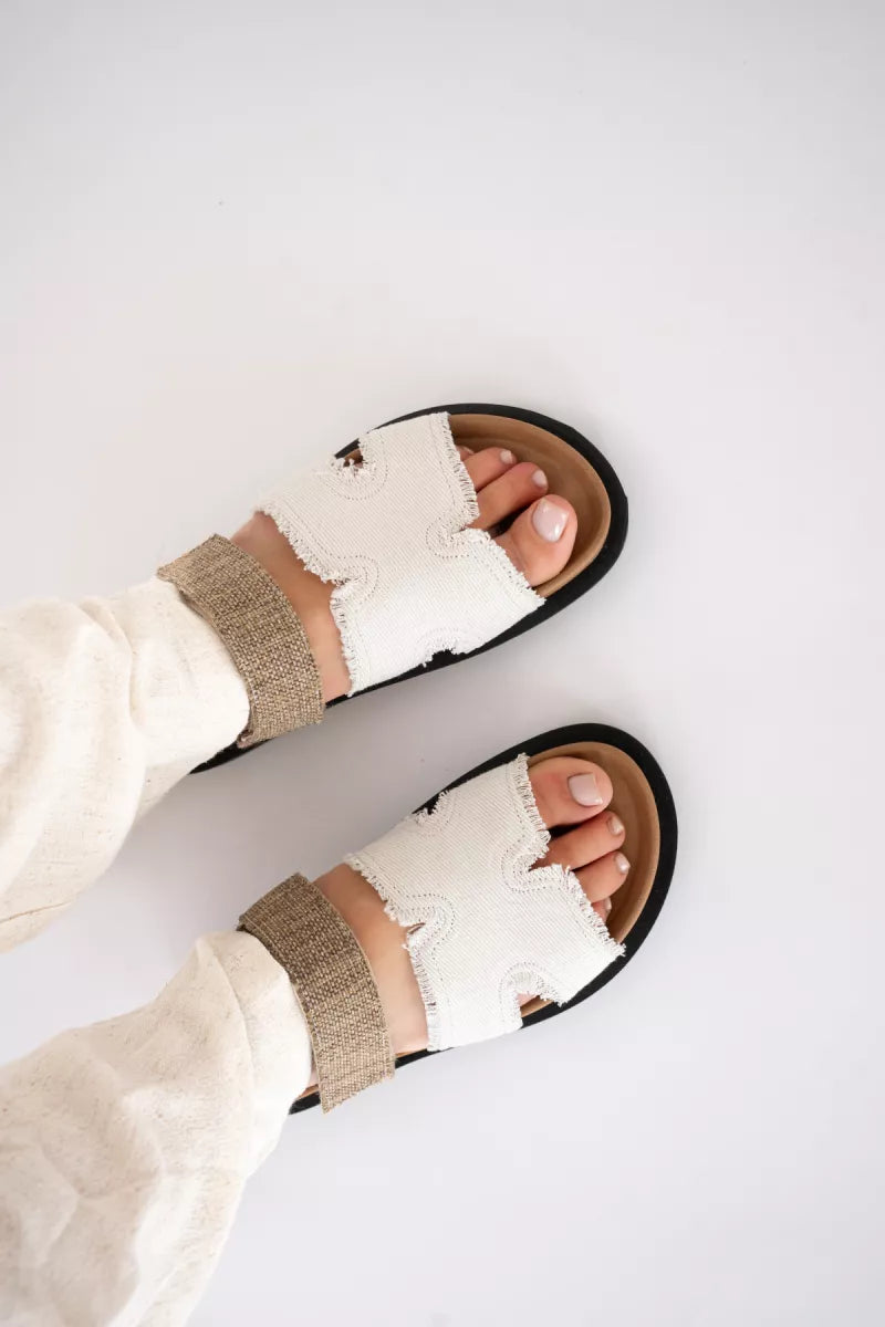 Babouche Bidi-146 Beige Taupe Sandal