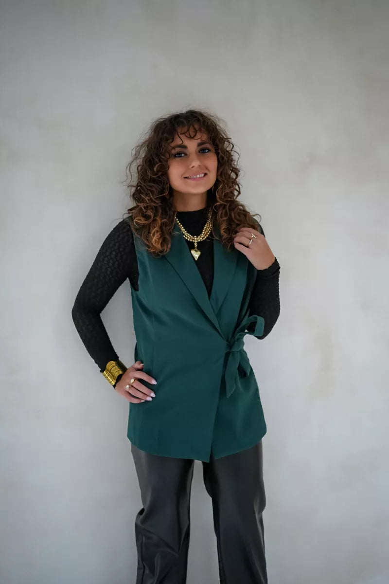 Lofty Manner Gilet Zaria Petrol Green