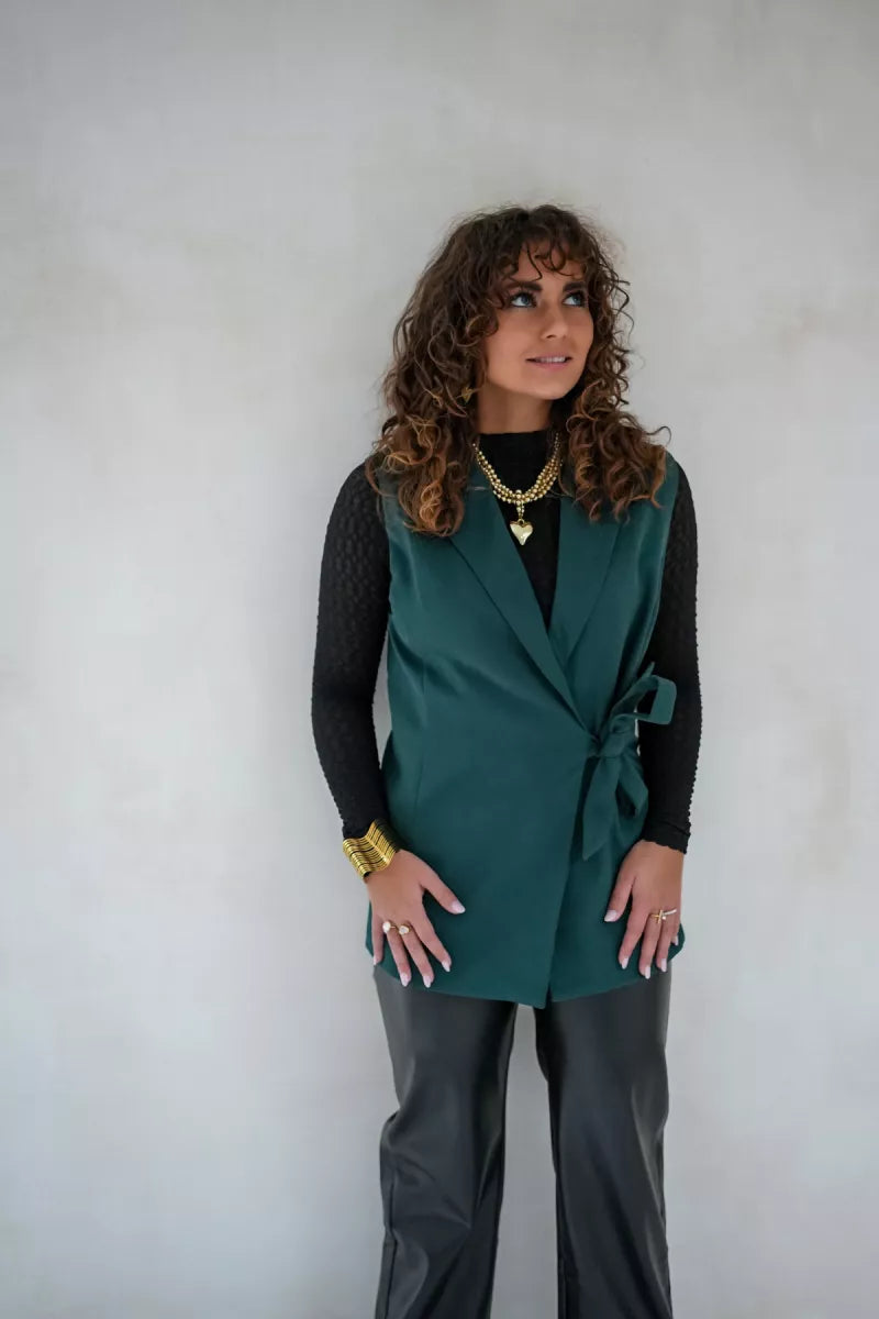 Lofty Manner Gilet Zaria Petrol Green