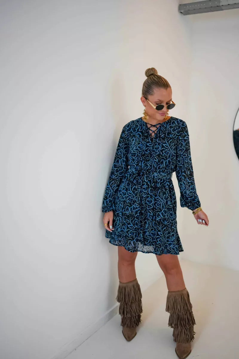 Lofty Manner Dress Imane Floral Dot Print