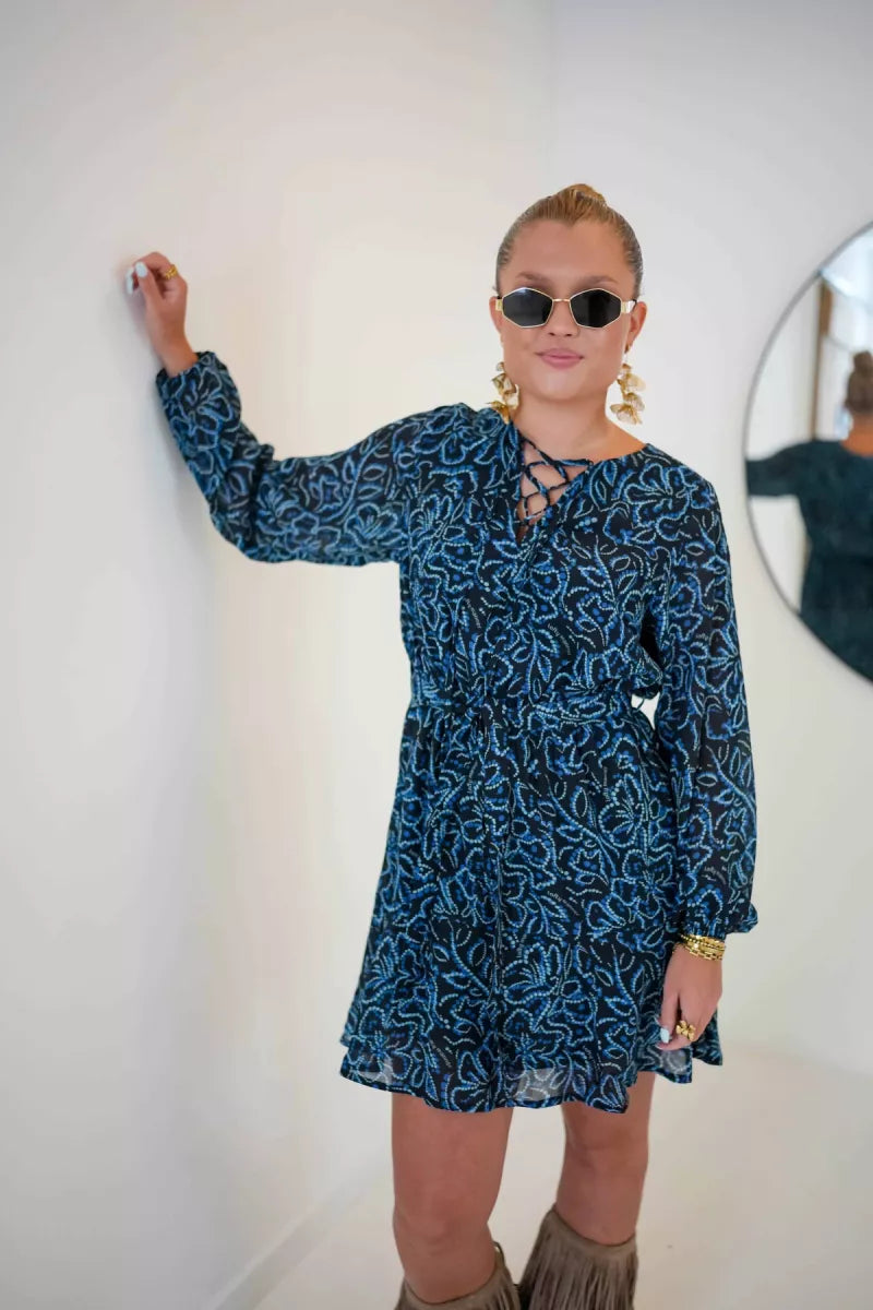 Lofty Manner Dress Imane Floral Dot Print