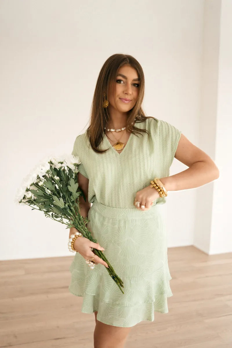  Lofty Manner Skirt Marao Mint Offwhite