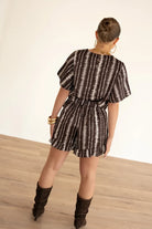  Lofty Manner Blouse Sami Brown Stripe Print