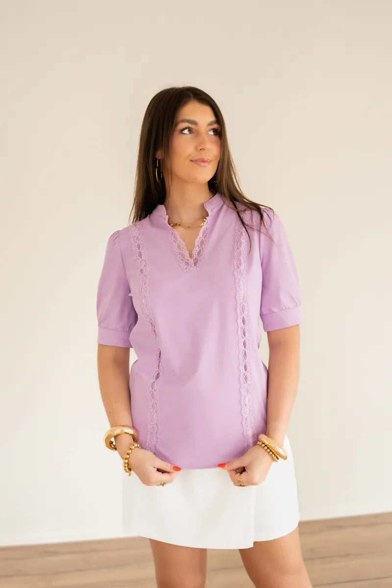  Mi Piace Travel  Blouse Lila