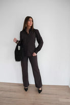  Mi Piace Blouse Puff Sleeves Espresso