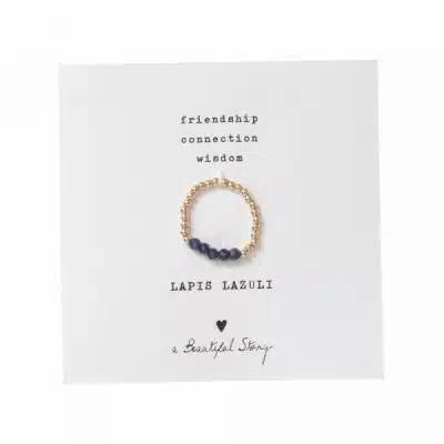 A Beautiful Story Beauty Lapis Lazuli Goud Ring M/L