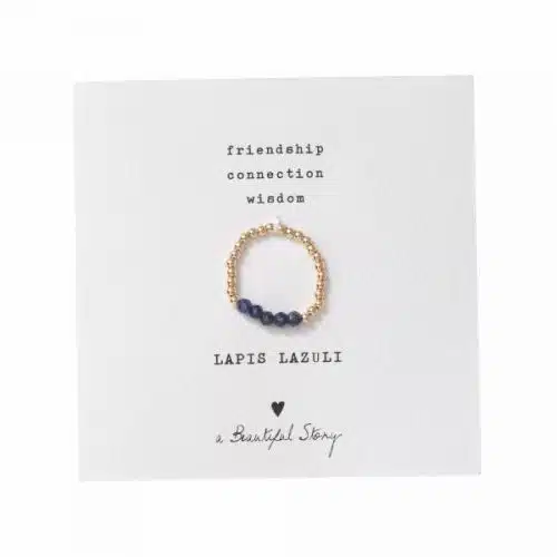 A Beautiful Story Beauty Lapis Lazuli Goud Ring M/L