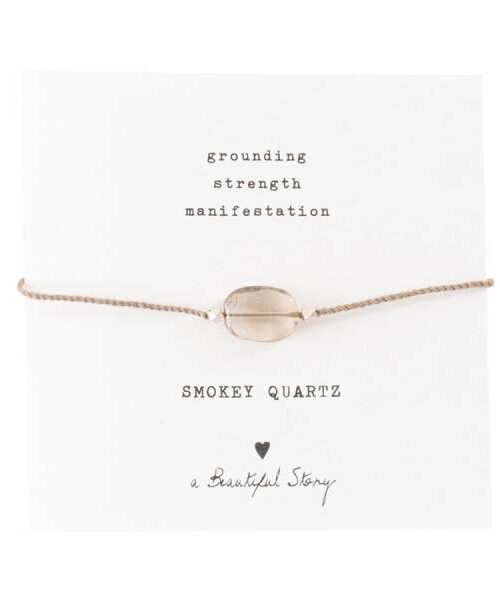 A Beautiful Story Smokey Quartz Armband Silver