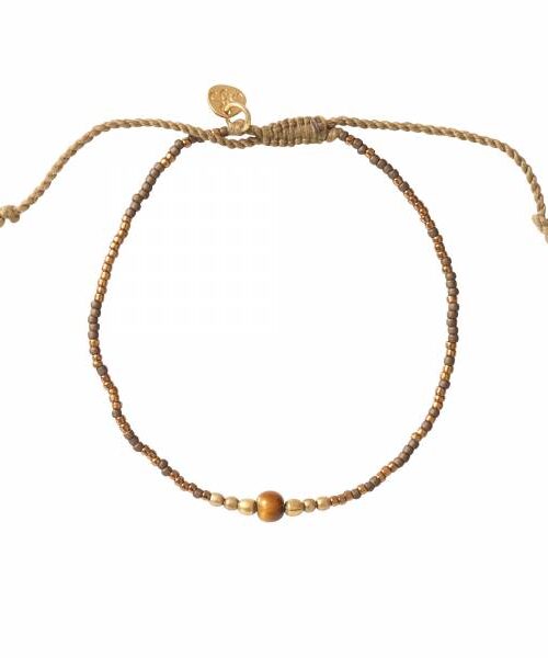 A Beautiful Story Iris Tijgeroog Goud Armband
