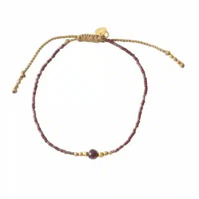 A Beautiful Story Iris Granaat Goud Armband