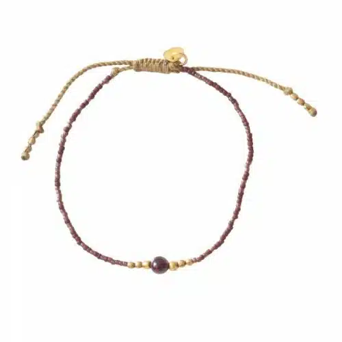 A Beautiful Story Iris Granaat Goud Armband
