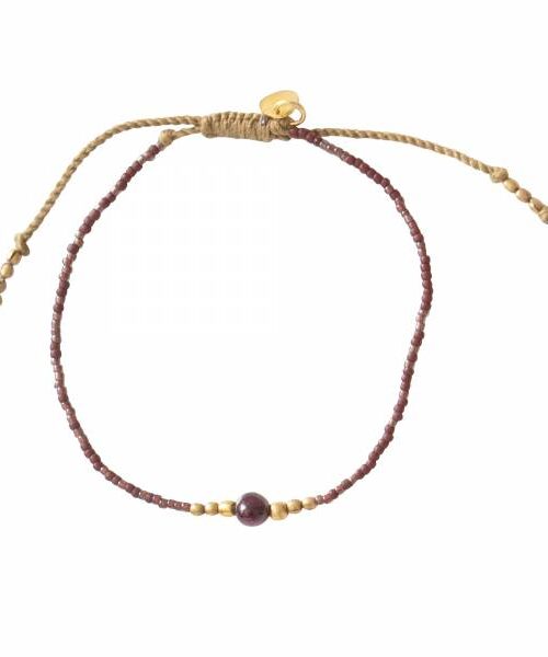 A Beautiful Story Iris Granaat Goud Armband