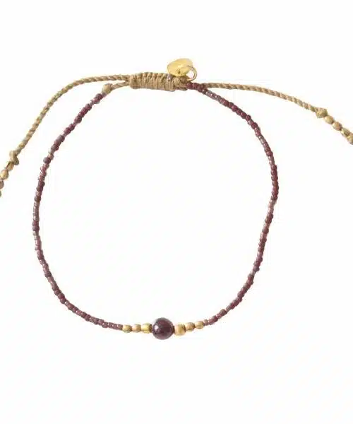 A Beautiful Story Iris Granaat Goud Armband