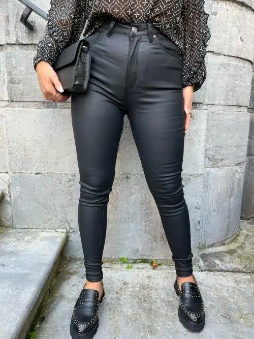 Xammie Coated Jeans Black