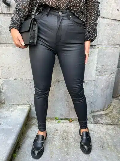 Xammie Coated Jeans Black - Afbeelding 3