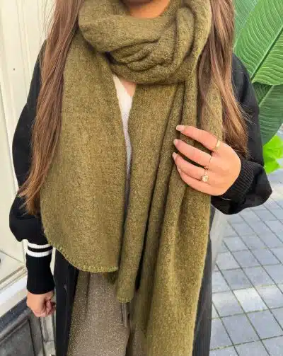 Cosy Scarf Khaki - Afbeelding 2