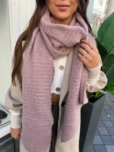 Cosy Scarf Old Pink - Afbeelding 2