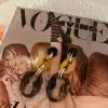 Sparkle Earrings Brown