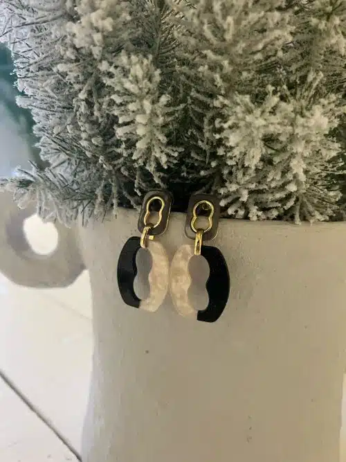 Festive Earrings Black