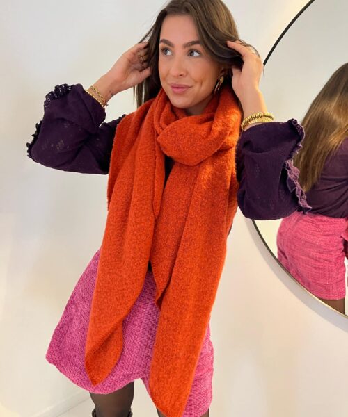 Alternative view of Cosy Scarf Red Coral
