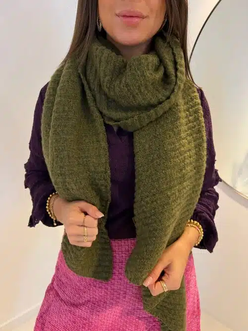 Cosy Scarf Structured Khaki