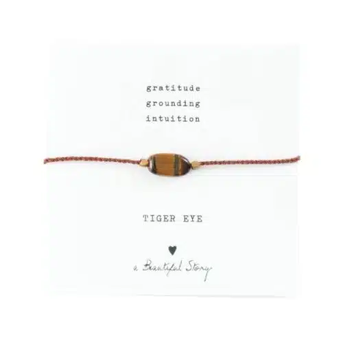 A Beautiful Story Edelsteenkaart Tijgeroog Goud Armband