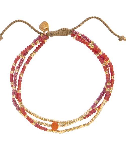 A Beautiful Story Sensation Carneool Goudkleurige Armband