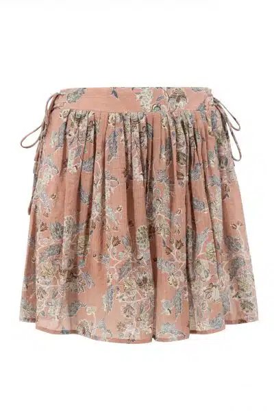 Moost & The Muse Flora Printed Skirt Multi Color Old Rose - Afbeelding 5