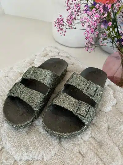 Glitter Slipper Dark Khaki - Afbeelding 3