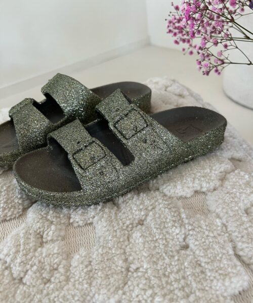 Glitter Slipper Dark Khaki