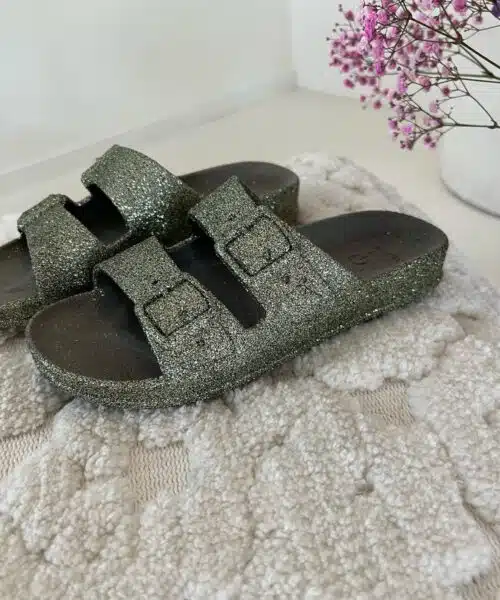 Glitter Slipper Dark Khaki