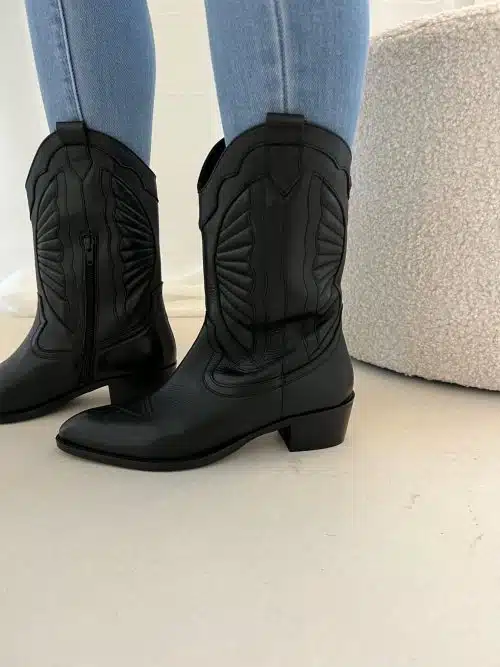 Lazamani Western Boots Black LA53678