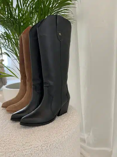 Babouche Florine-1 Cowboy Boot Black - Afbeelding 7
