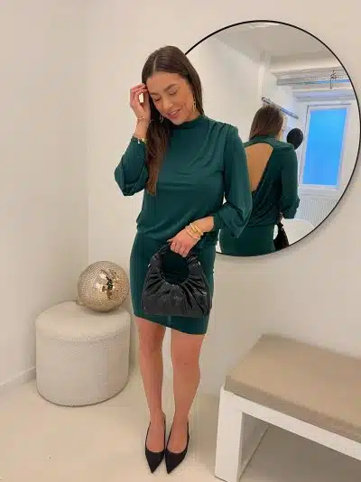 Luna Dress Smaragd - Afbeelding 4