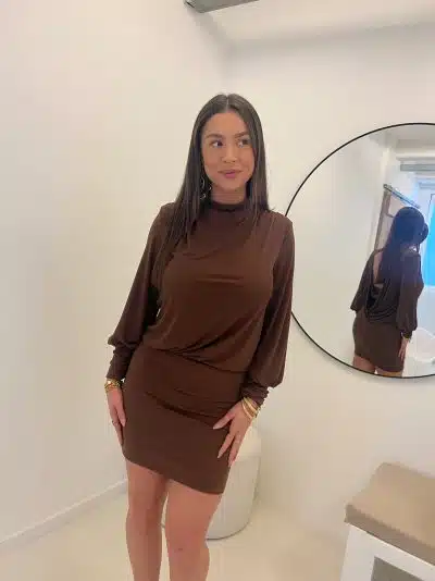 Luna Dress Brown - Afbeelding 2