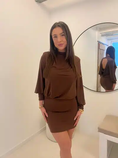 Luna Dress Brown - Afbeelding 5