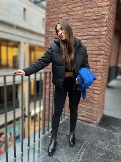 Short Puffer Coat Black - Afbeelding 15