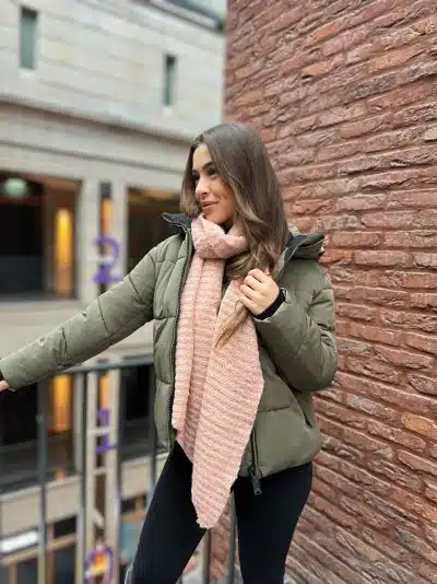 Short Puffer Coat Khaki - Afbeelding 3