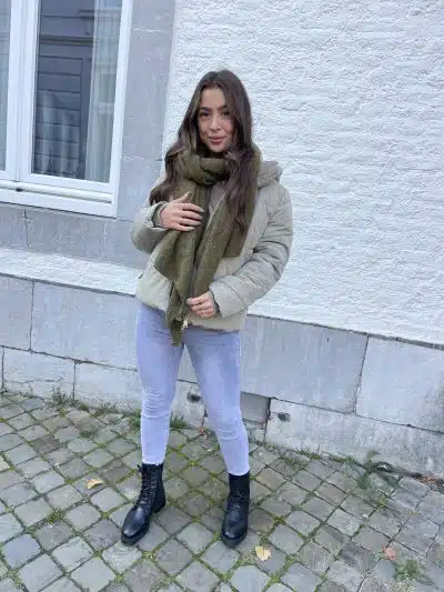 Short Puffer Coat Soft Green - Afbeelding 6